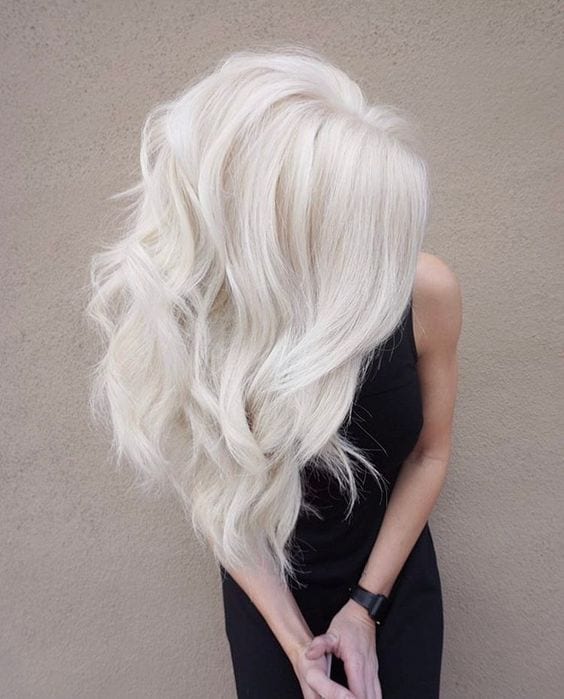 Long Platinum Blonde Hair